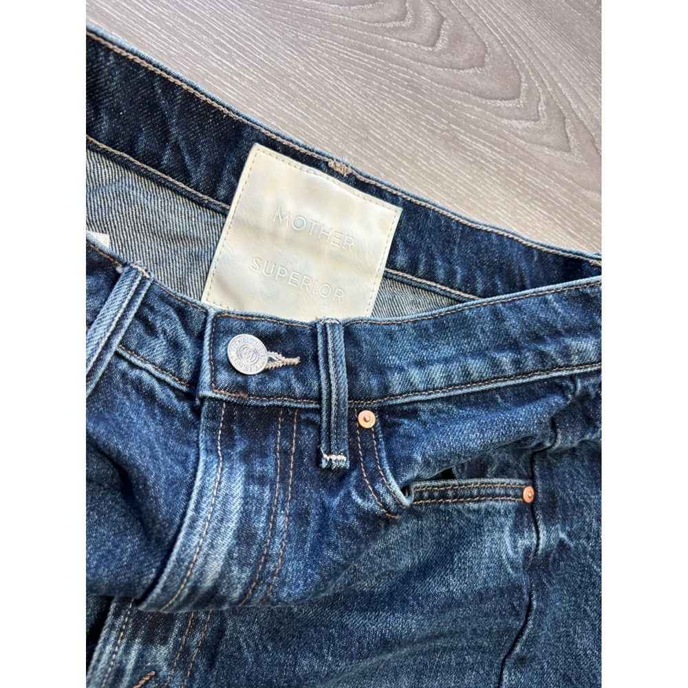 Mother Superior 24 Lil' Half-Pipe Ankle Jeans Wide Barrel Leg Denim Baggy Street - Picture 5 of 14